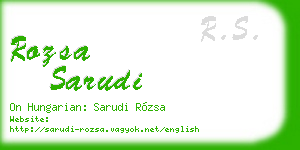 rozsa sarudi business card