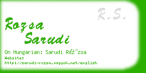 rozsa sarudi business card